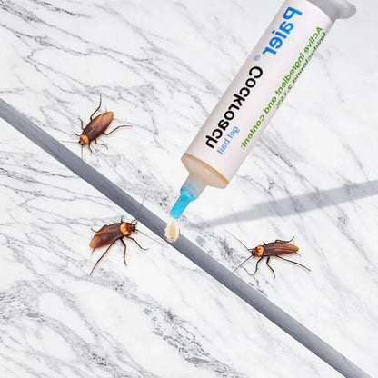 Paier Indoor Cockroach Killer, 4-Pack, 30G per Tube, 1 Dropper, 2 Nozzles, German Cockroach Control, Suitable for Both Indoor and Outdoor Use, Cockroach Gel, Applicable to American Cockroaches, German Cockroaches, and Other Cockroach Species.